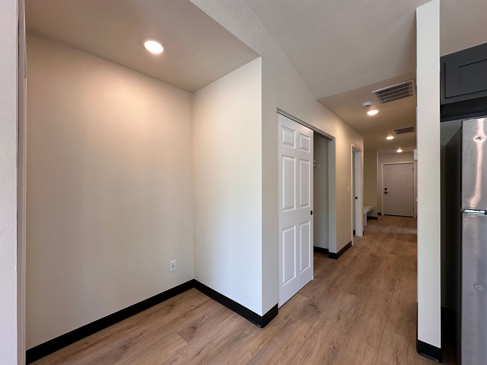 hallway with nooks and closets