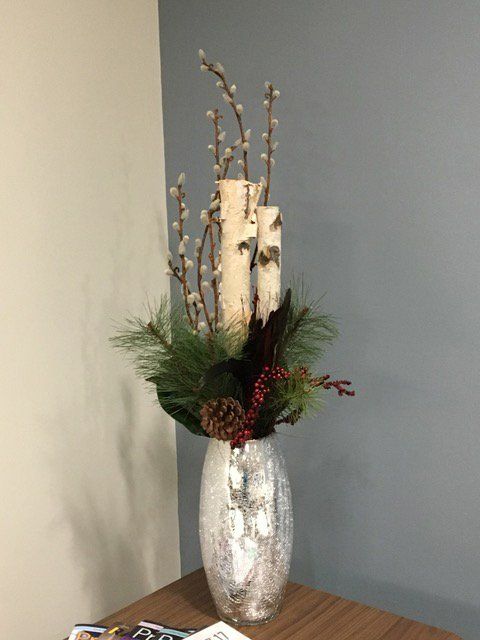 christmas floral arrangement
