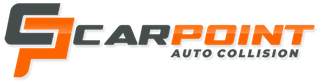 CarPoint Auto Collision logo with an orange stylized “P” and gray text on a white background