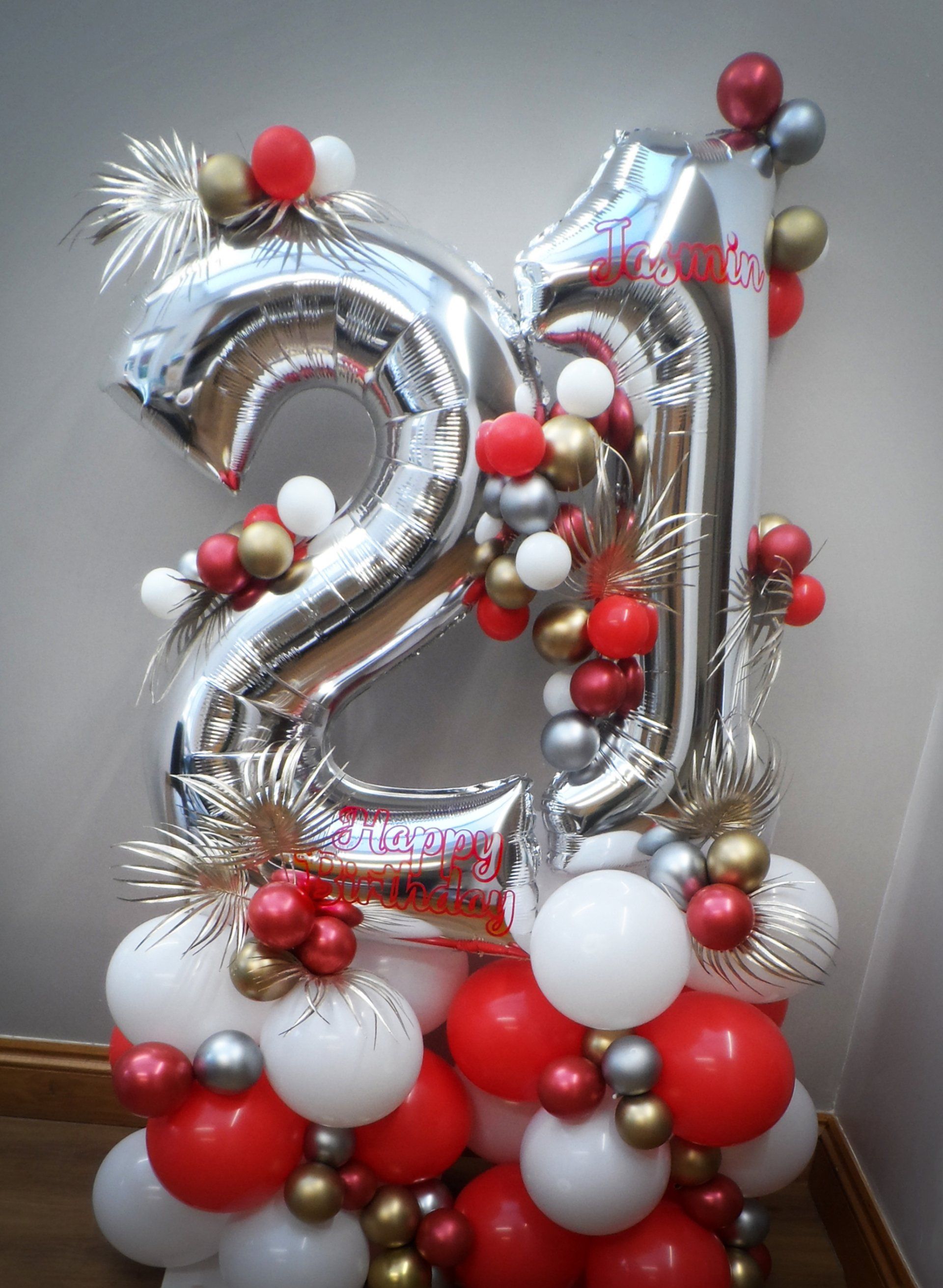 21st Birthday Large Balloon Numbers Display Balloon Design Gateshead