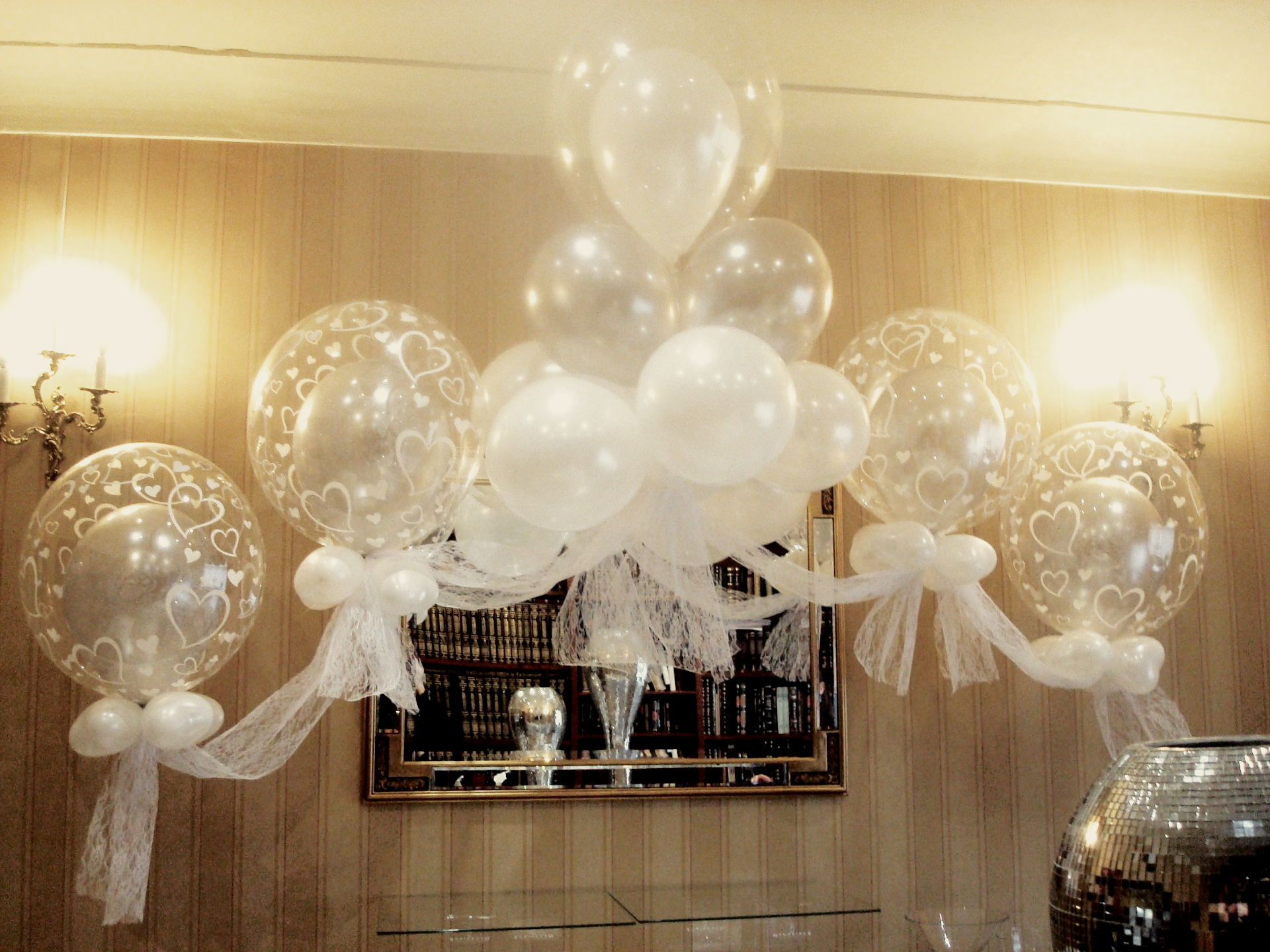 Helium Bubble Wedding Bride Balloon Arch Gateshead