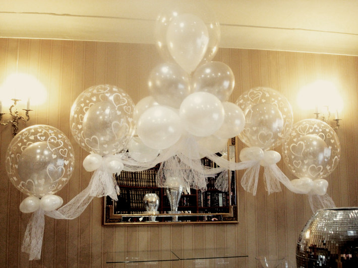 Helium Bubble Wedding Bride Balloon Arch Gateshead