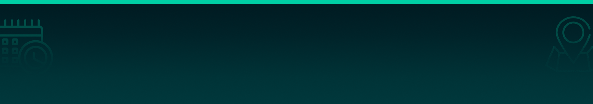 Dark teal background with faded geometric shapes along the top. | Louis Garage, Inc.