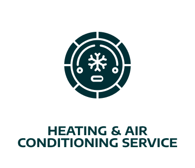 Icon for heating and air conditioning service; dark green circular design with snowflake. | Louis Garage, Inc.
