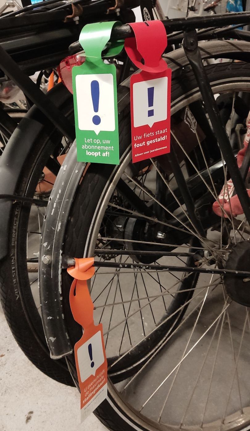 Labels fietsenstalling