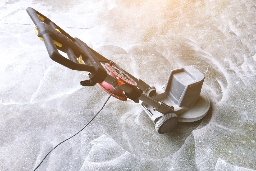 A Grinder is Sitting on Top of a Concrete Floor — Goat Collective in Tintenbar, NSW