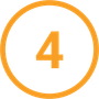 Orange number 4 inside an orange circle.