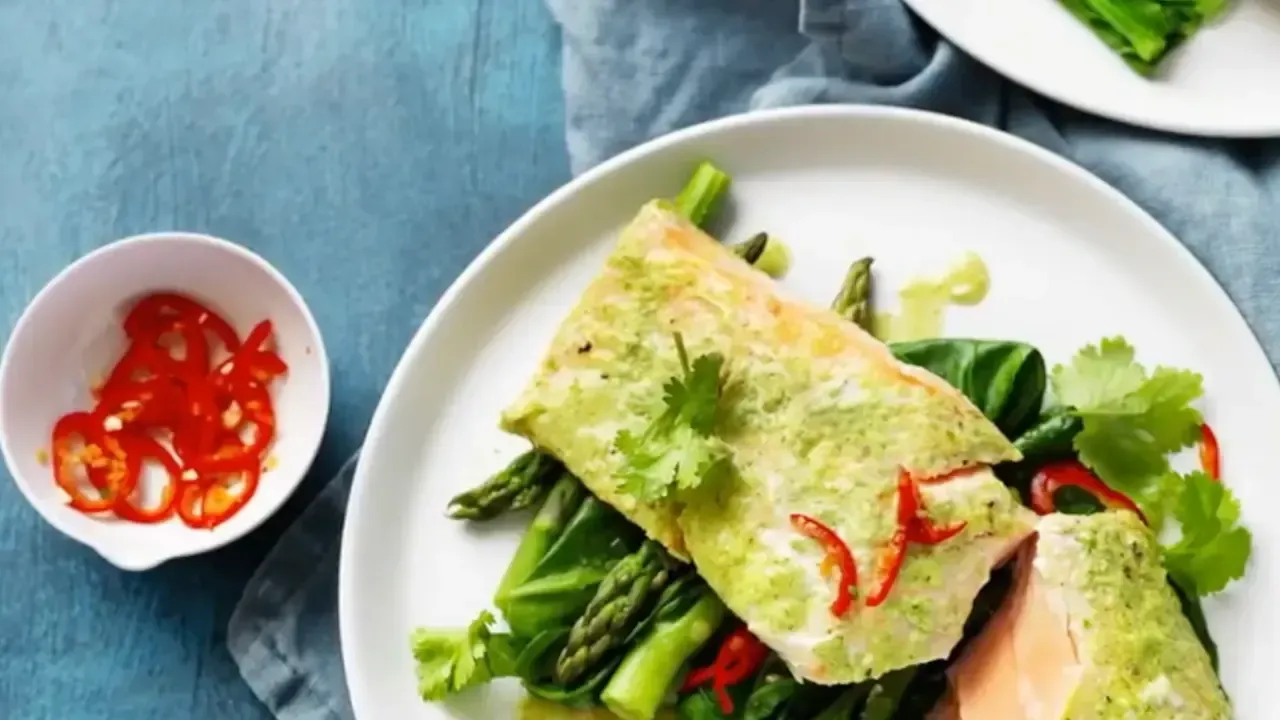 Green Chilli and Coconut Salmon