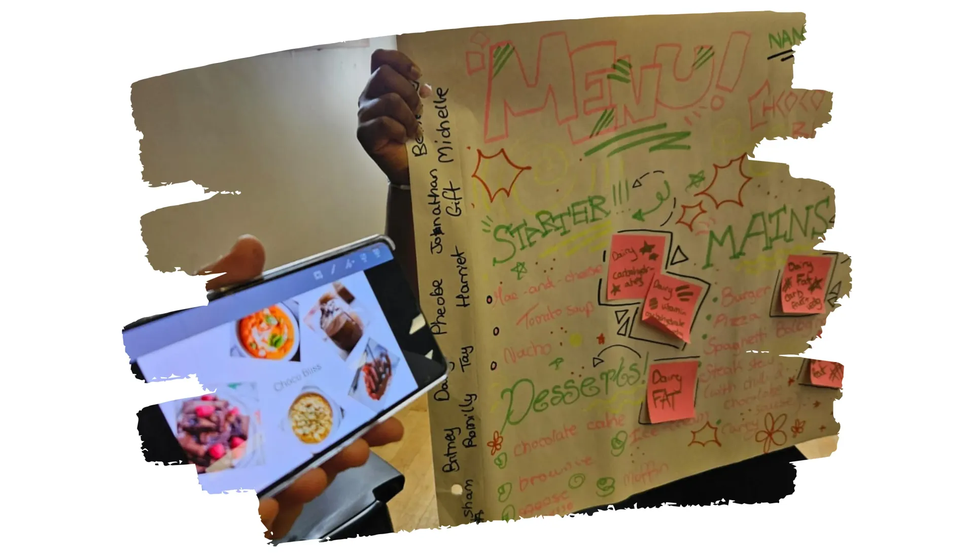 A person is cutting vegetables into noodles on a plate.