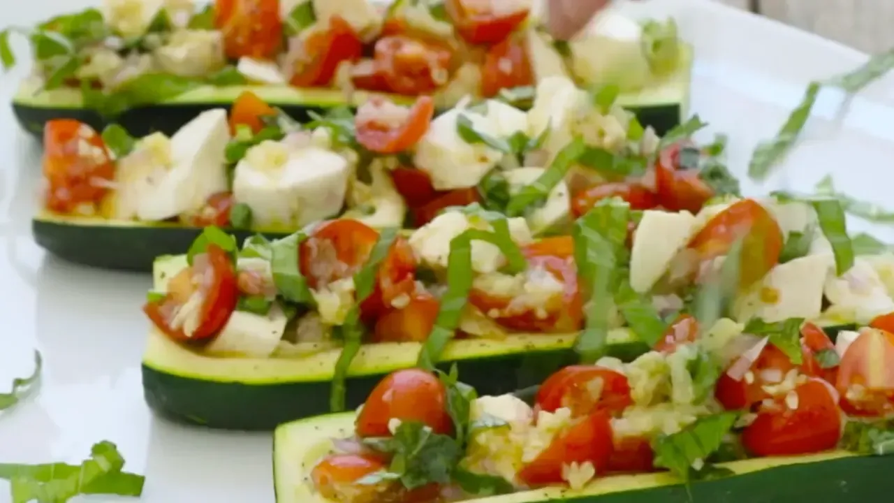 caprese salad boats