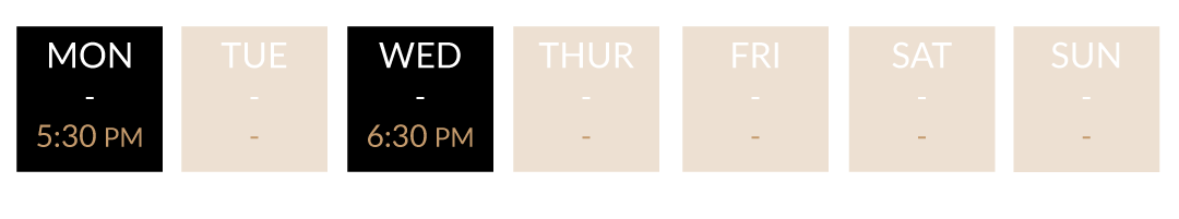 Class dates at Revolve Fitness