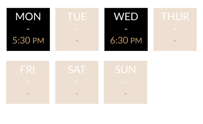 Class dates at Revolve Fitness