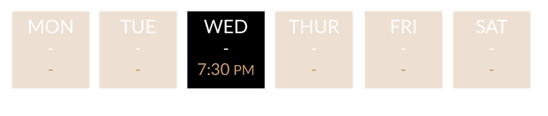 Class dates at Revolve Fitness