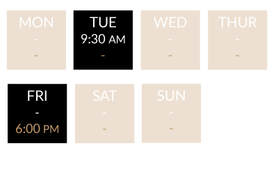 Class dates at Revolve Fitness