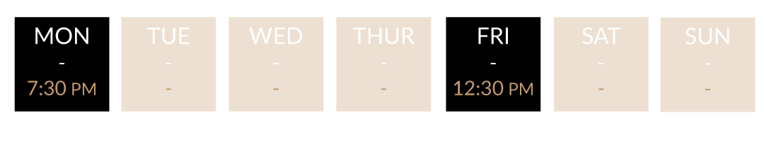 Class dates at Revolve Fitness