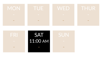 Class dates at Revolve Fitness