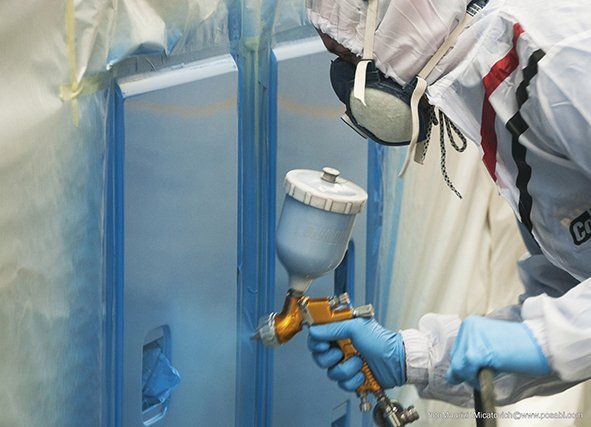 verniciatura industriale in blu 2