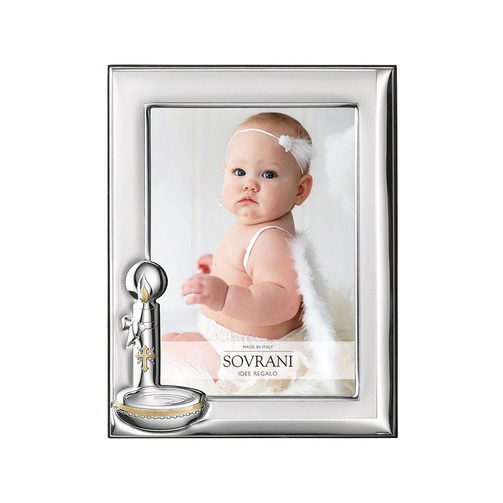 cornice in argento per battesimo