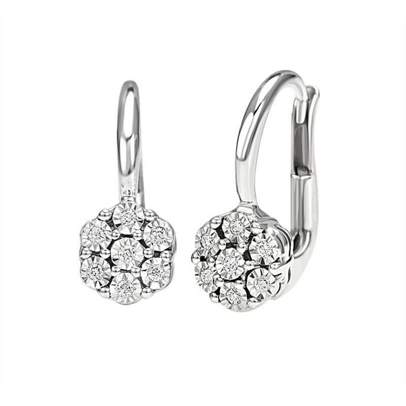 orecchini in argento con diamanti