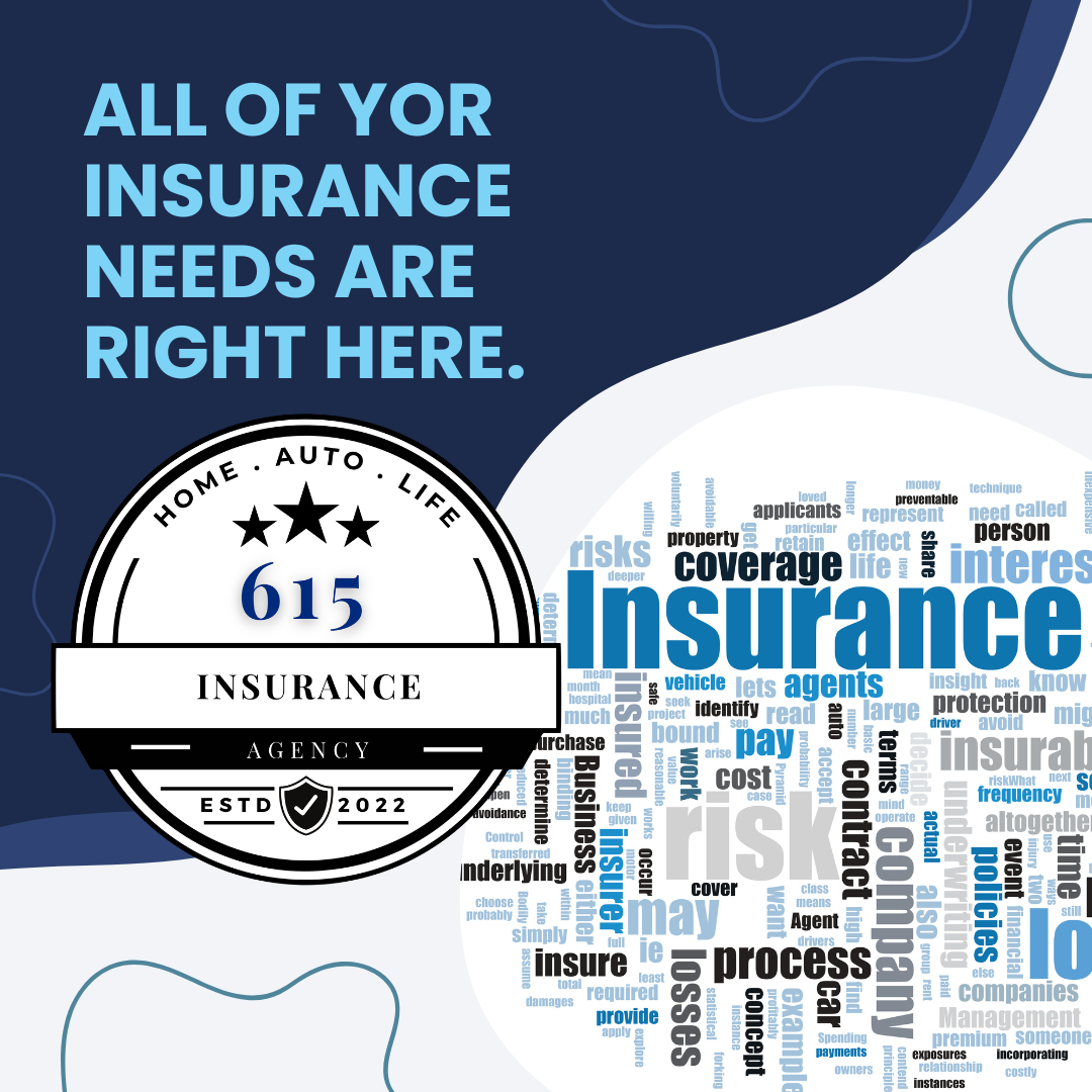 a poster that says all of your insurance needs are right here