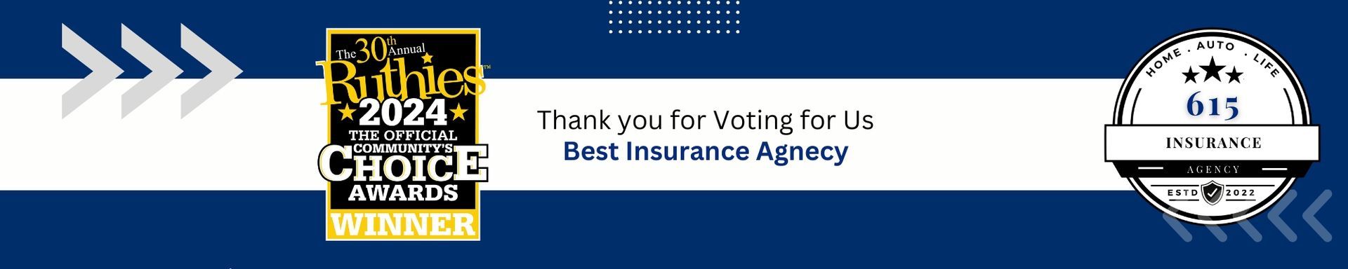 Thank you for voting for us best insurance agency 