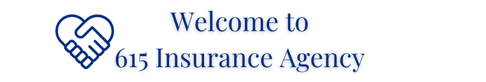 a blue sign that says welcome to 615 insurance agency