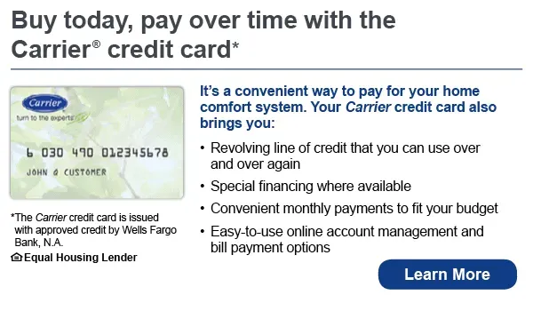 carrier credit card financing