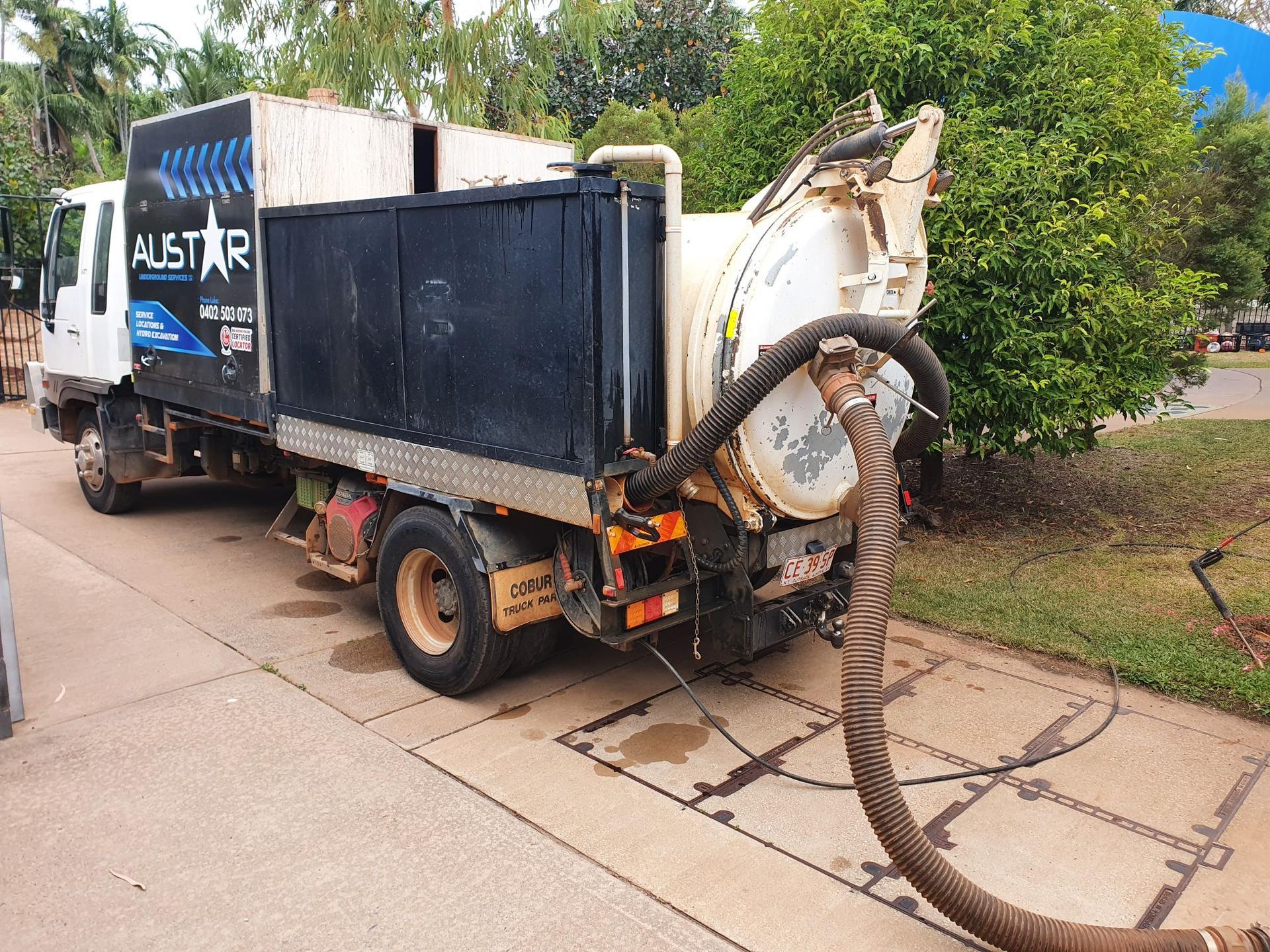 Large Truck Doing Hydro Excavation
