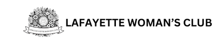 A black and white logo for lafayette woman 's club