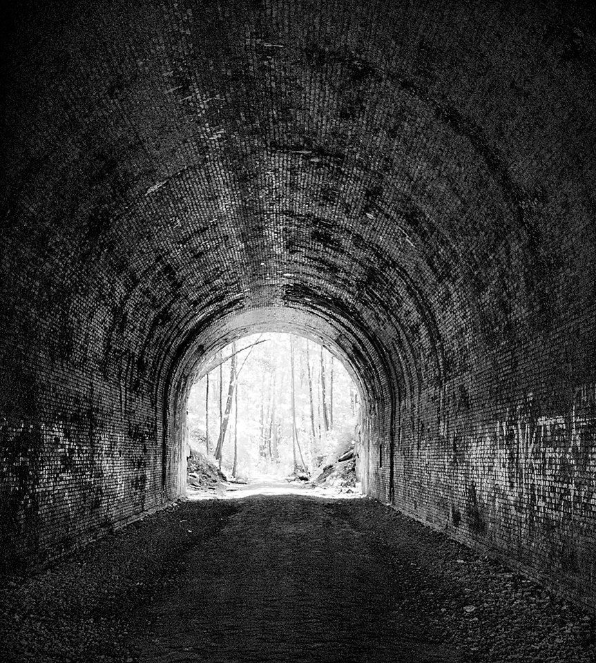 Inside Moonville Tunnel