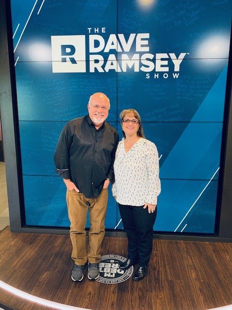 AdminBooks CEO posing with Dave Ramsey