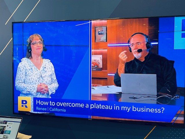 AdminBooks CEO on tv, speaking to Dave Ramsey, on the Dave Ramsey Show