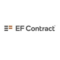 EF Contract logo: dark gray text with stylized brown and gray bars.