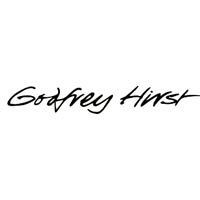 Godfrey Hirst logo: cursive black text on white background.