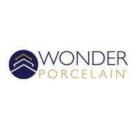 Wonder Porcelain logo: blue circle with white and orange upward arrows, and 