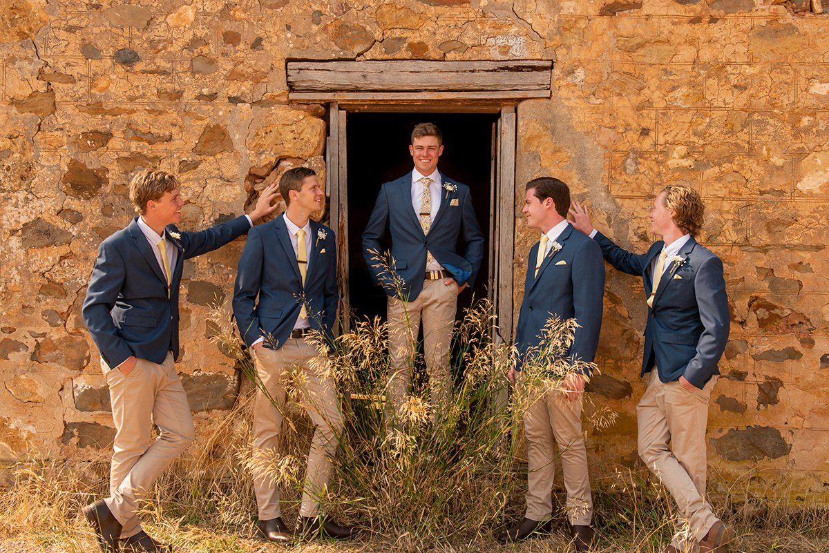 Bride and her Bridesmaids at her Adelaide Country Rustic Wedding