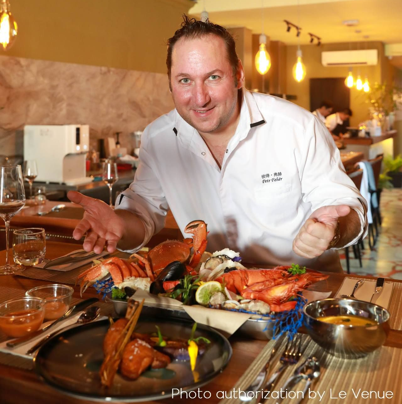 Chef Petr Feher and his signature food
