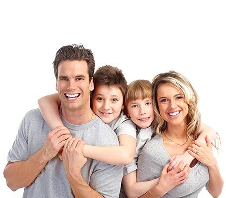A family who receives general dentist services in Orland Park, IL