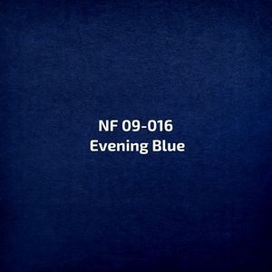 Een blauwe achtergrond met de woorden evening blue erop
