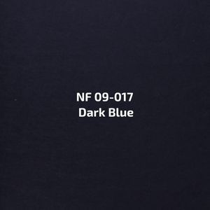 Een donkerblauwe achtergrond met daarop donkerblauw nf 09-017 geschreven