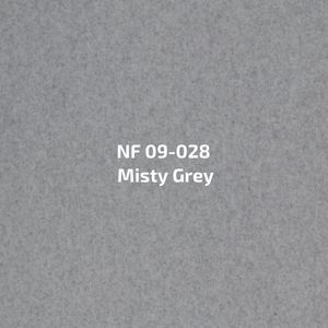 Een close-up van een vel papier waarop mistig grijs staat