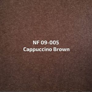 Een close-up van een vel papier met de tekst cappuccino bruin
