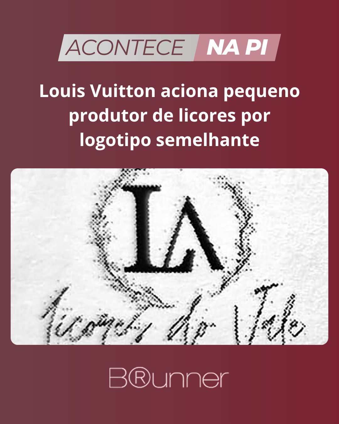 Louis Vuitton aciona pequeno produtor de licores por logotipo semelhante
