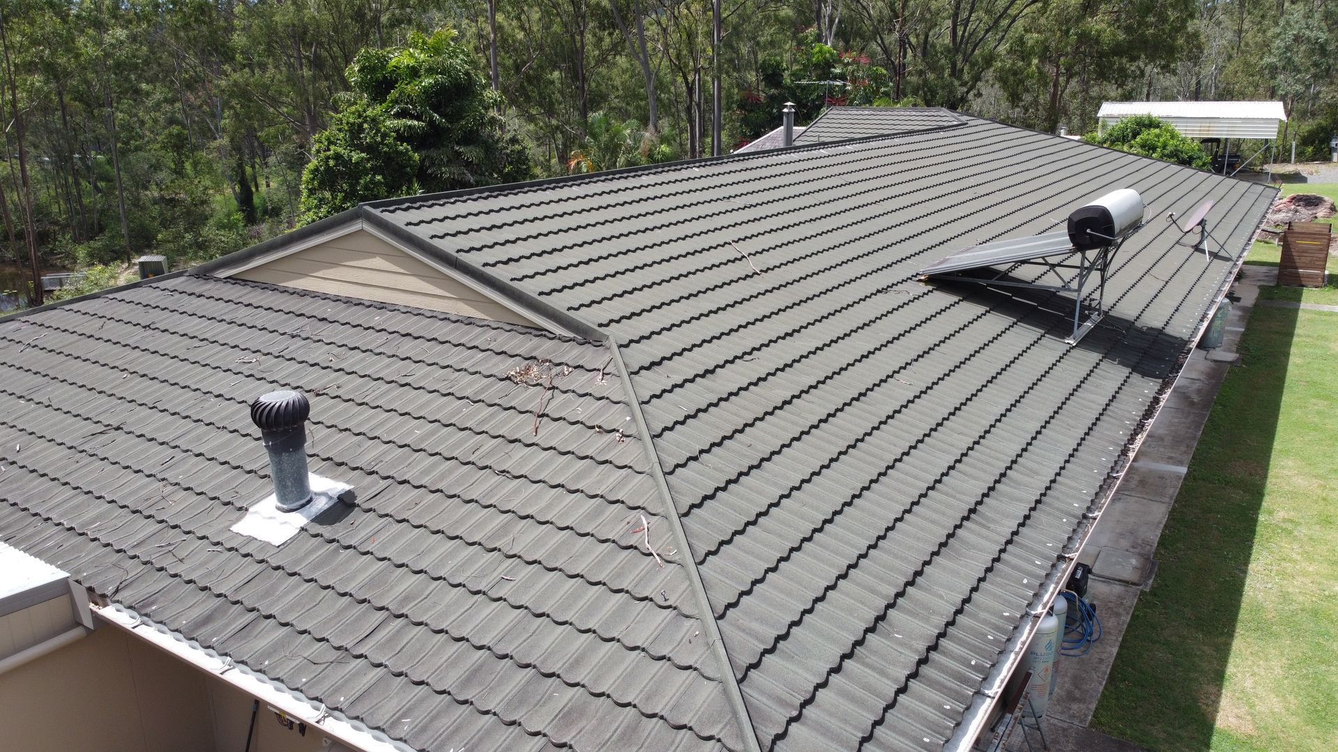 roof replacement in progress on residential home