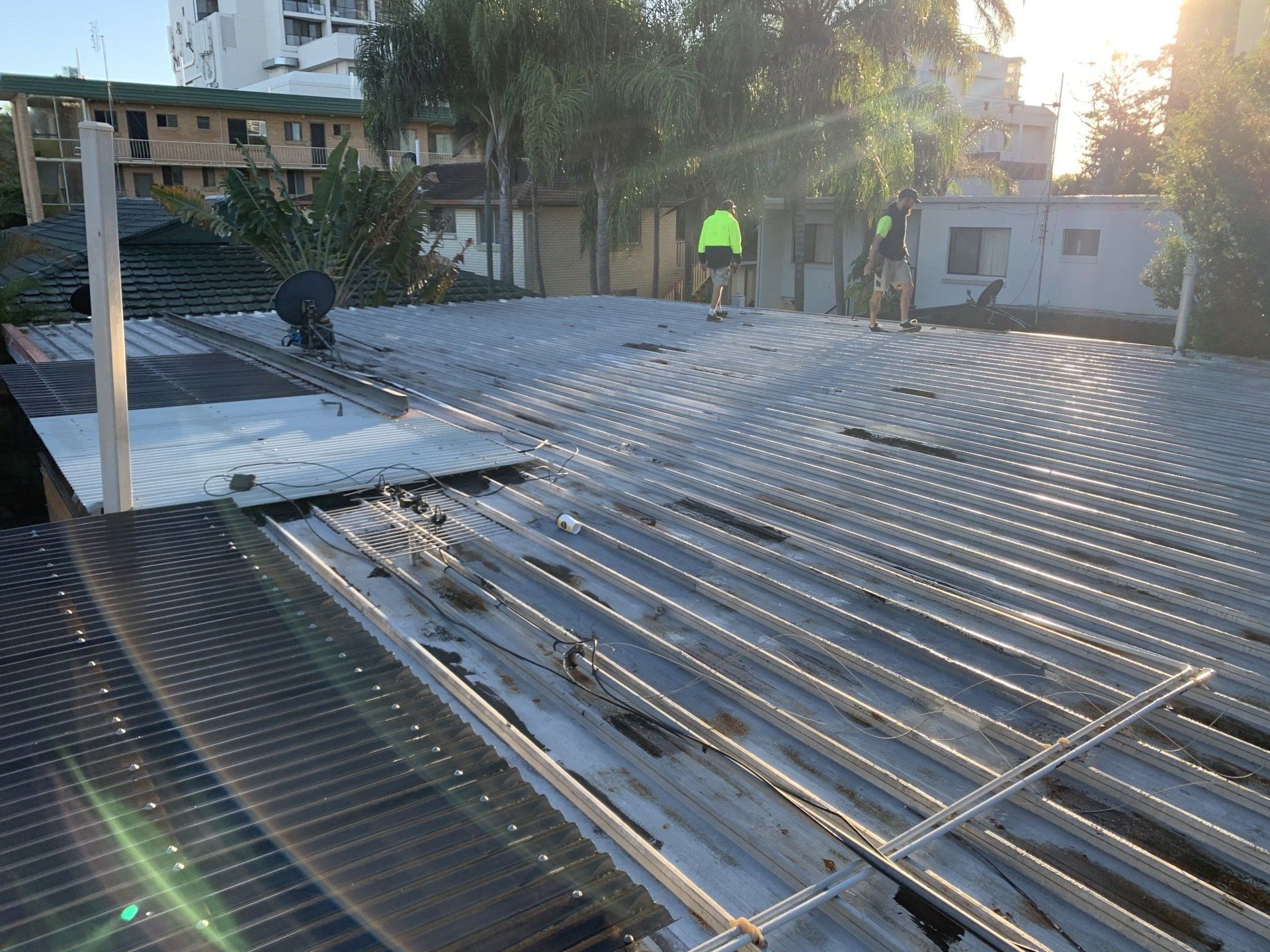 Colorbond Re-roof Roof Replacement Gold Coast Before