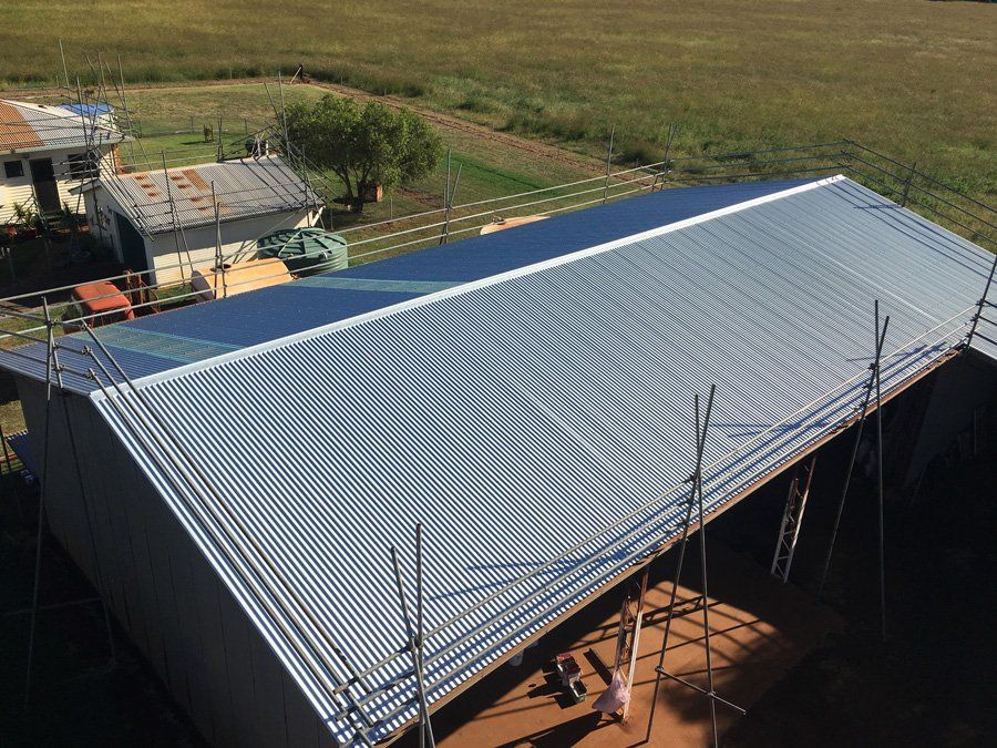 Commercial shed re roof Zincalume