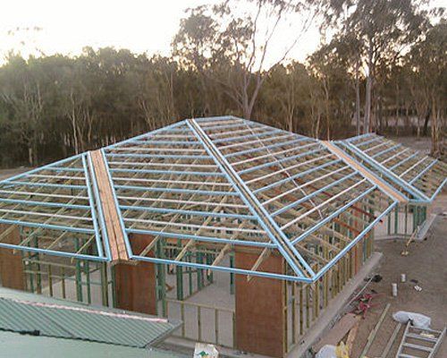 New house metal battens and frame