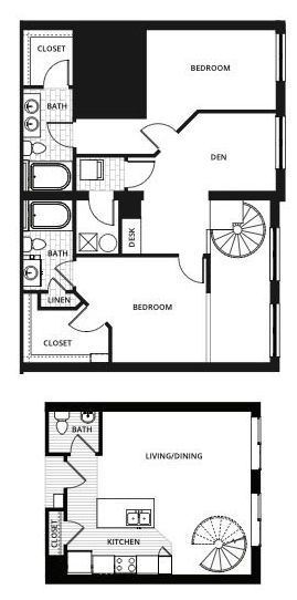 b4 2 bed floor plan
