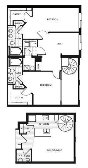 b2 2 bed floor plan