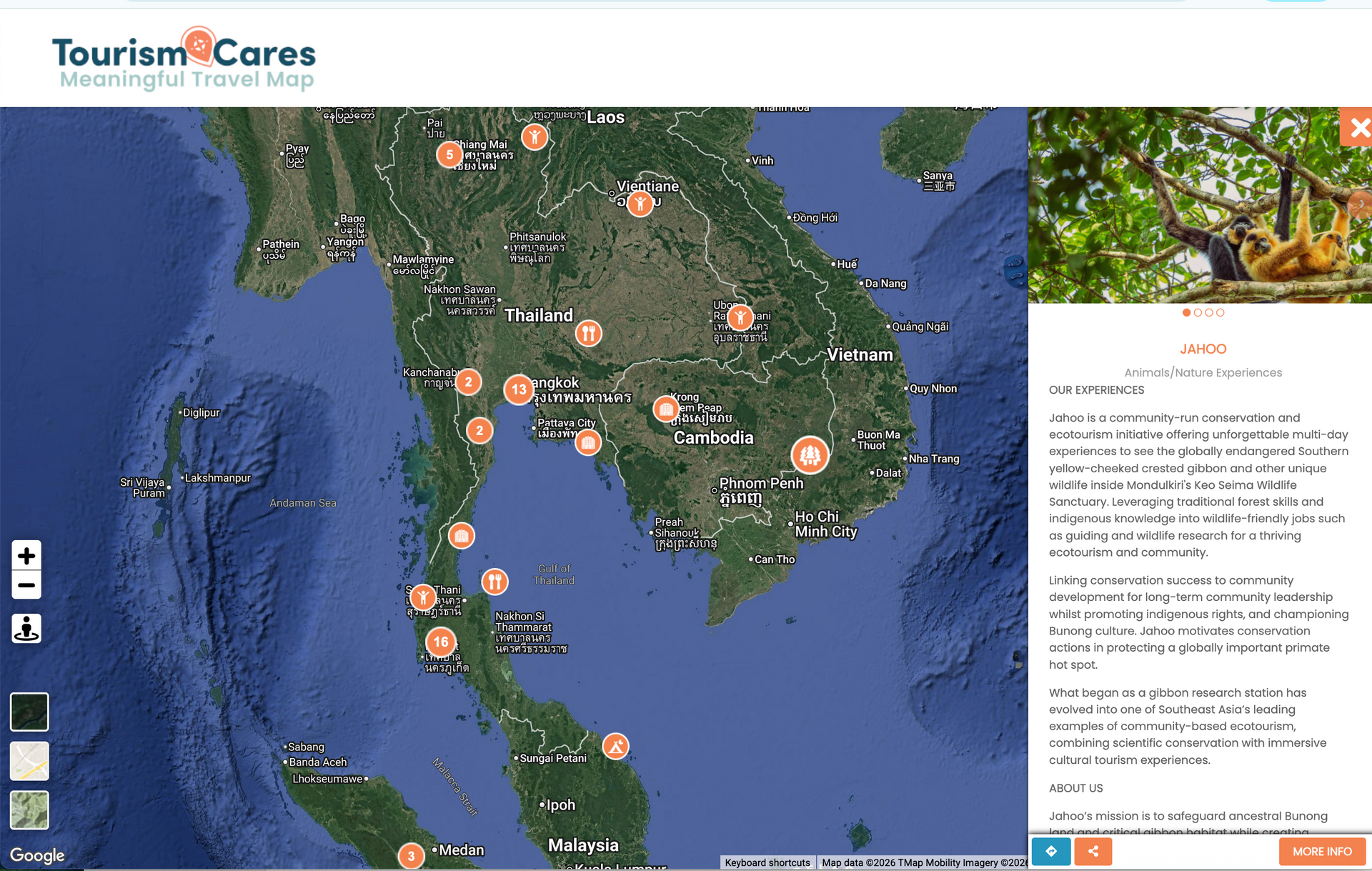 Jahoo on Tourism Care Meaningful Travel Map